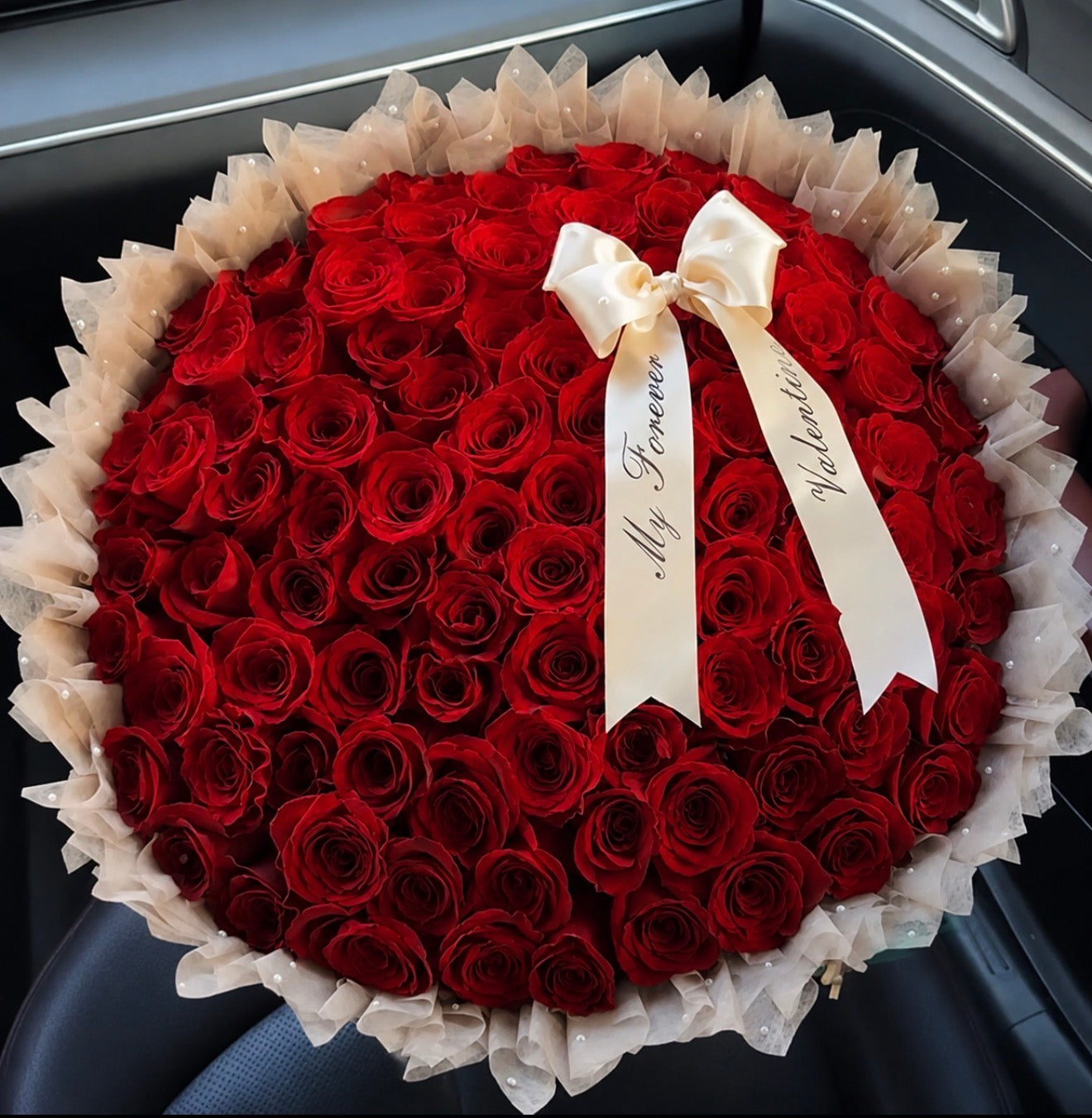 100 roses ramo buchón